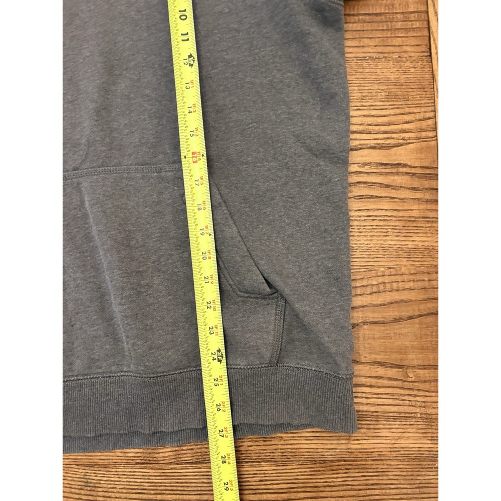 Vintage Y2K Nike‎ Men's XL Grey Swoosh Thrashed Distressed Hoodie Sweatshirt - Picture 4 of 9